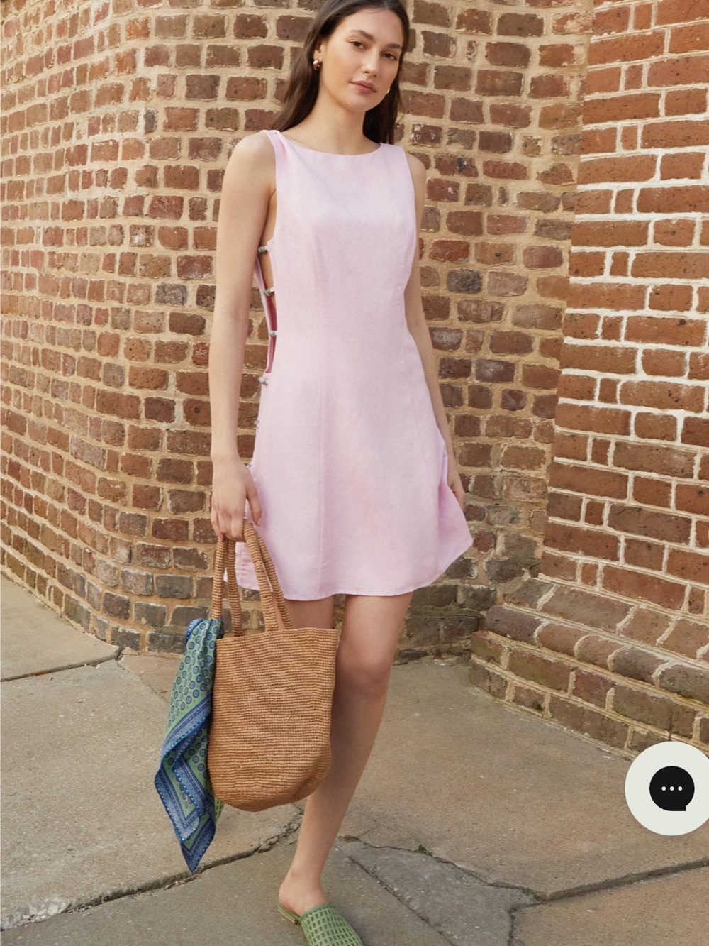 Pink Sleeveless Mini Dress - Picture 2 of 11
